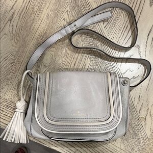 Kate Spade Light Gray Crossbody Bag with Tassel